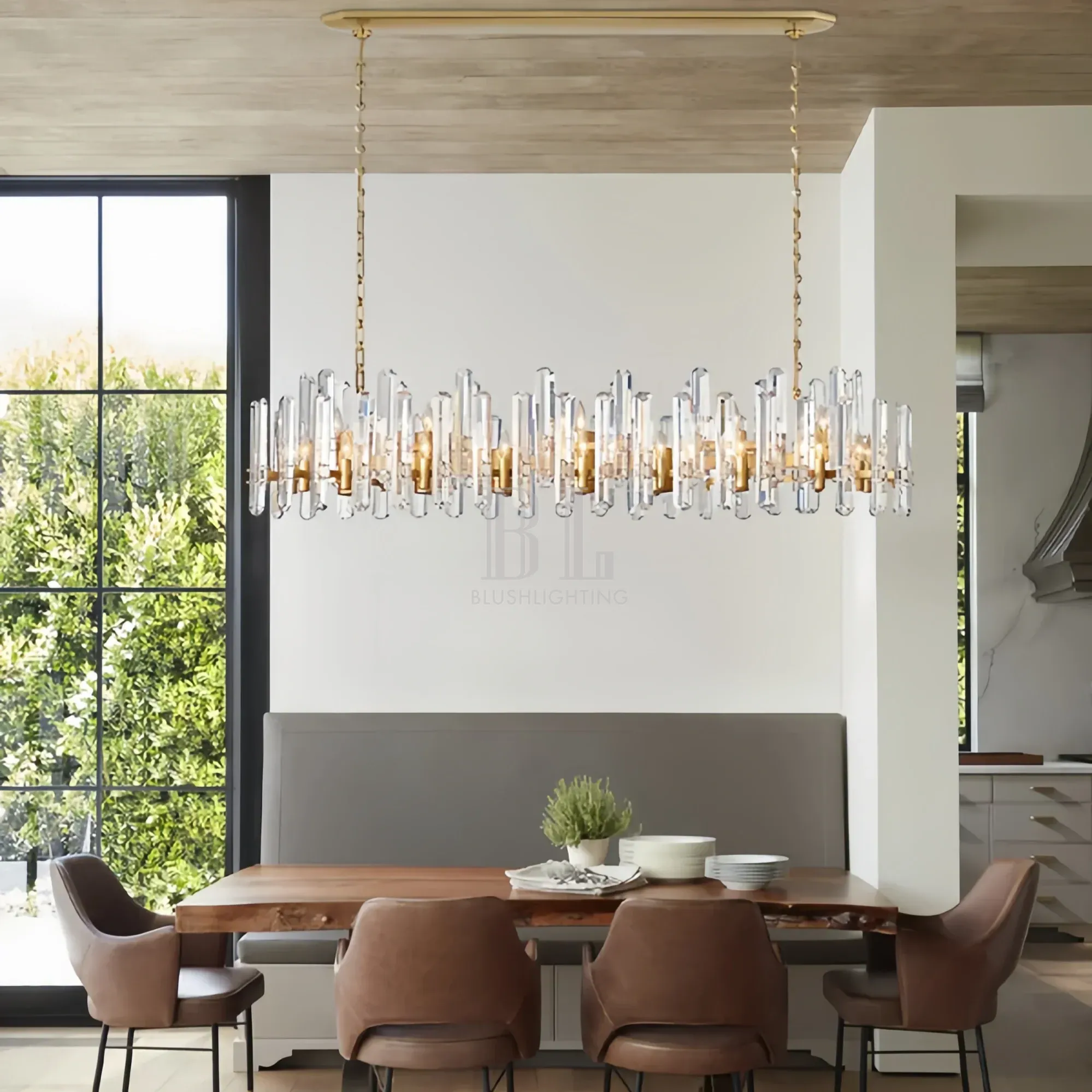 Bonington Crystal Rectangle Chandelier 54'' 72''-