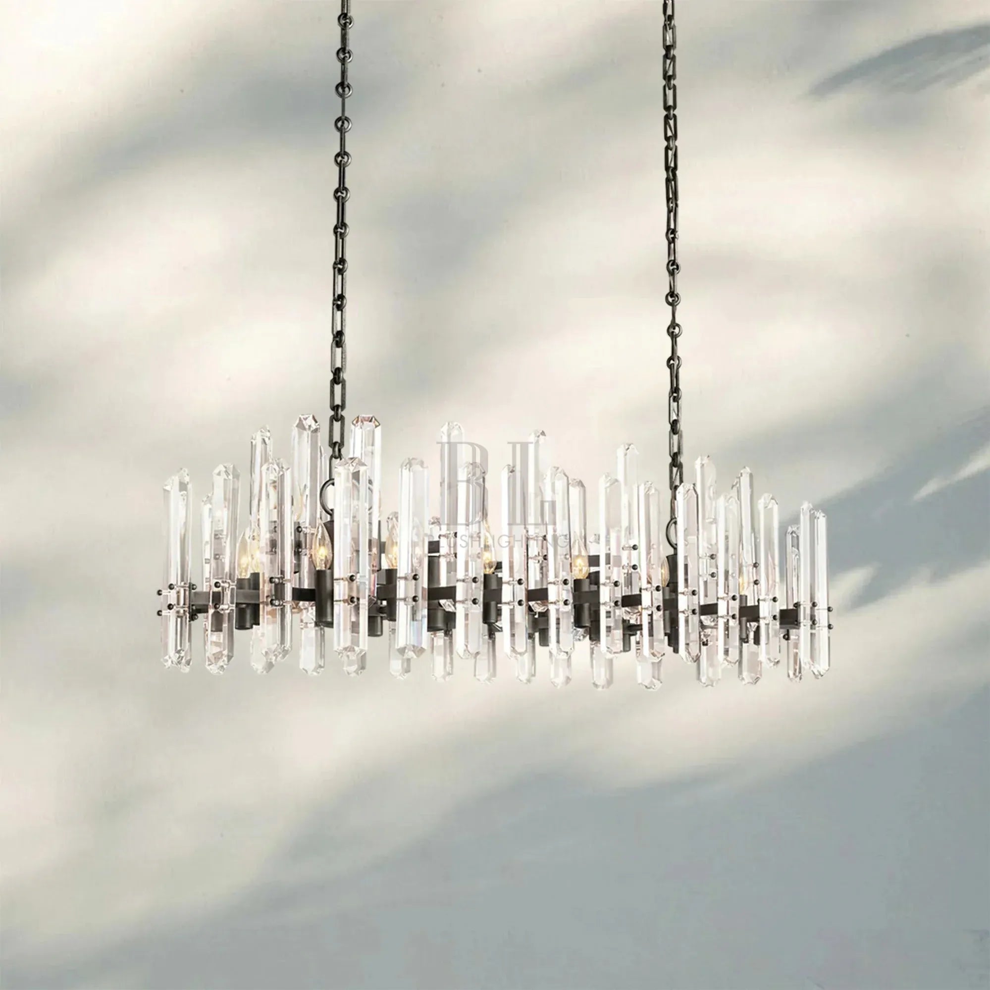Bonington Crystal Rectangle Chandelier 54'' 72''-