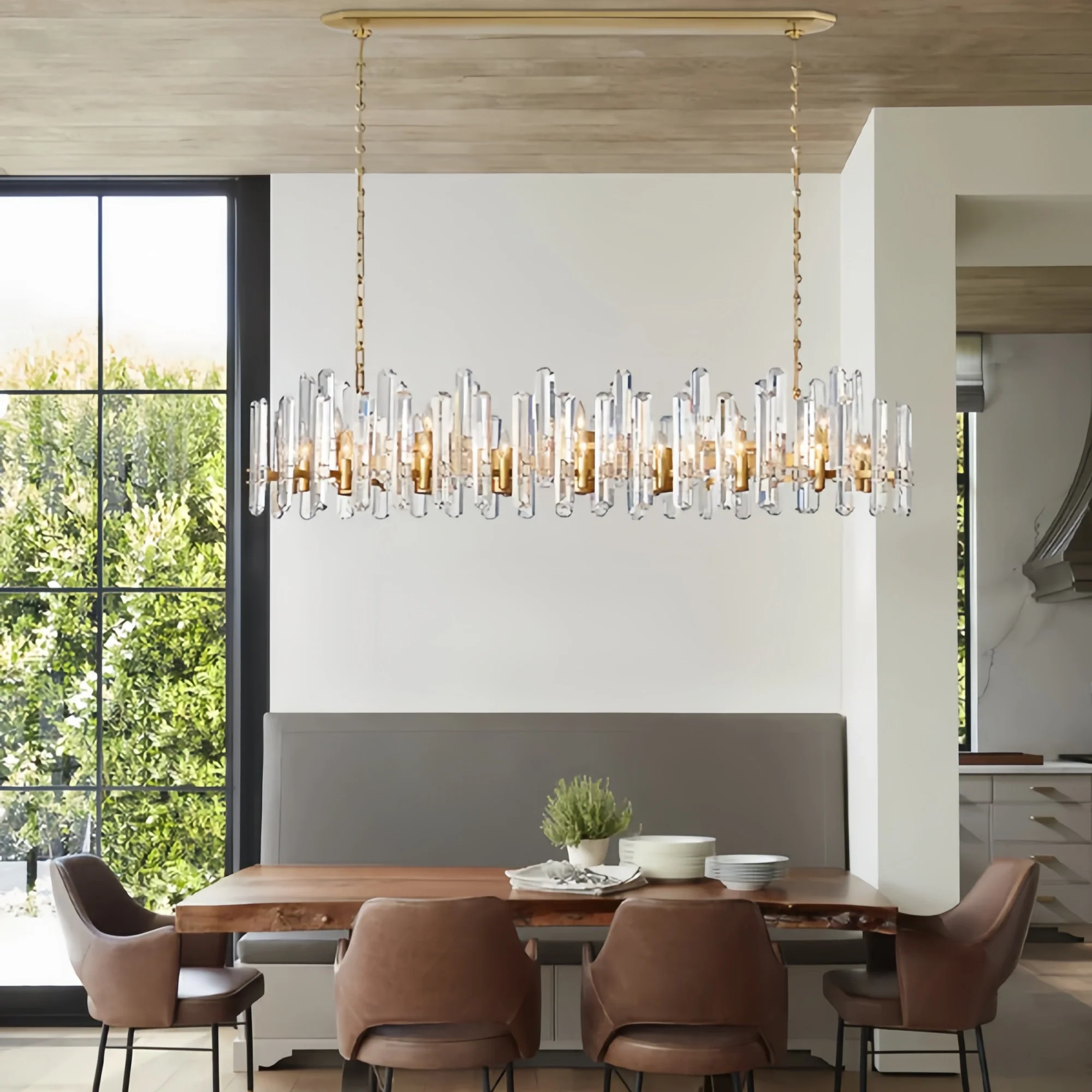 Bonington Crystal Rectangle Chandelier 54'' 72''-