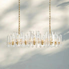 Bonington Crystal Rectangle Chandelier 54'' 72''-54‘’ 24-Light-Brass-
