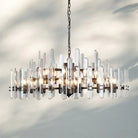 Bonington Crystal Round Chandelier 24'' 36'' 48''-48''-Matte Black-
