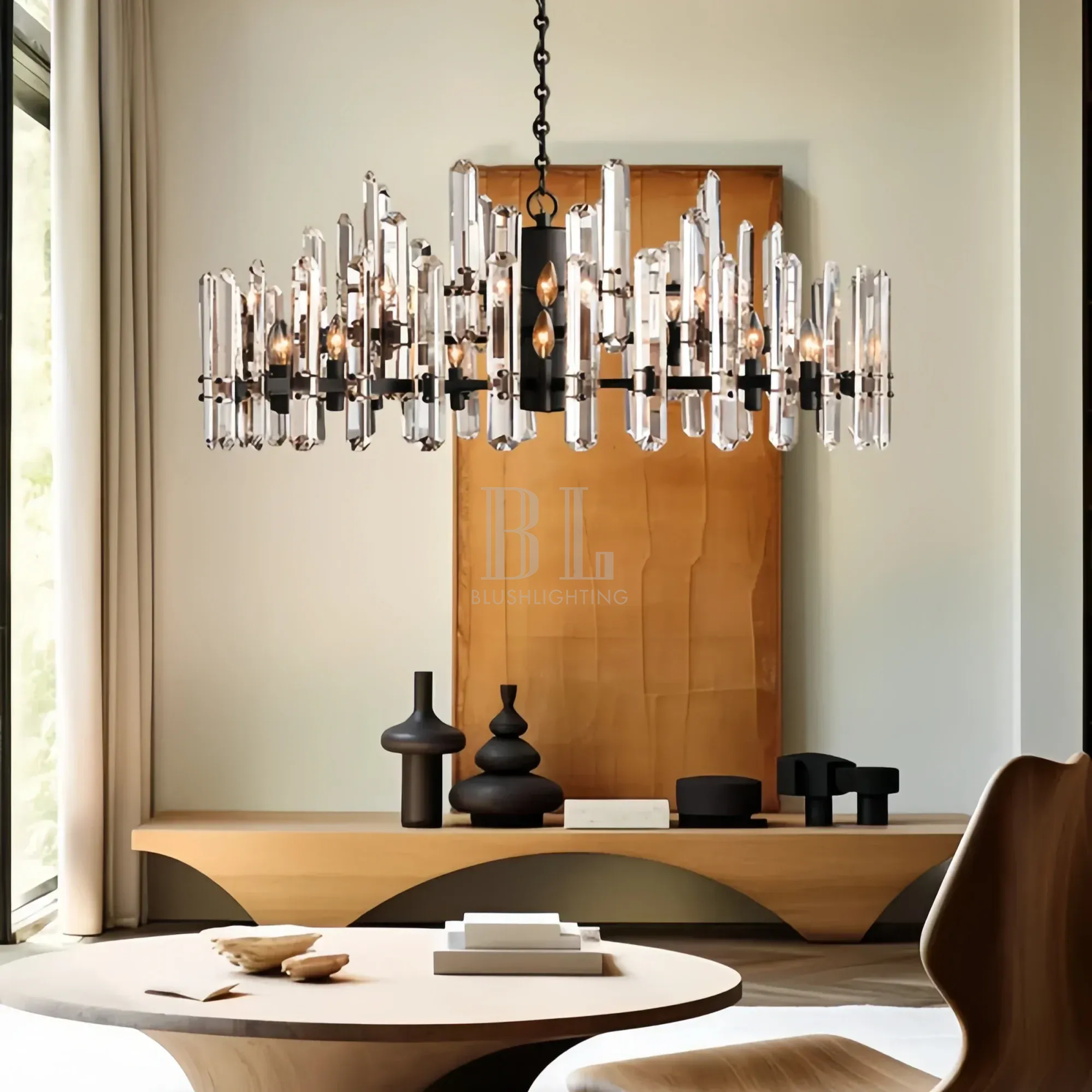 Bonington Crystal Round Chandelier 24'' 36'' 48''-