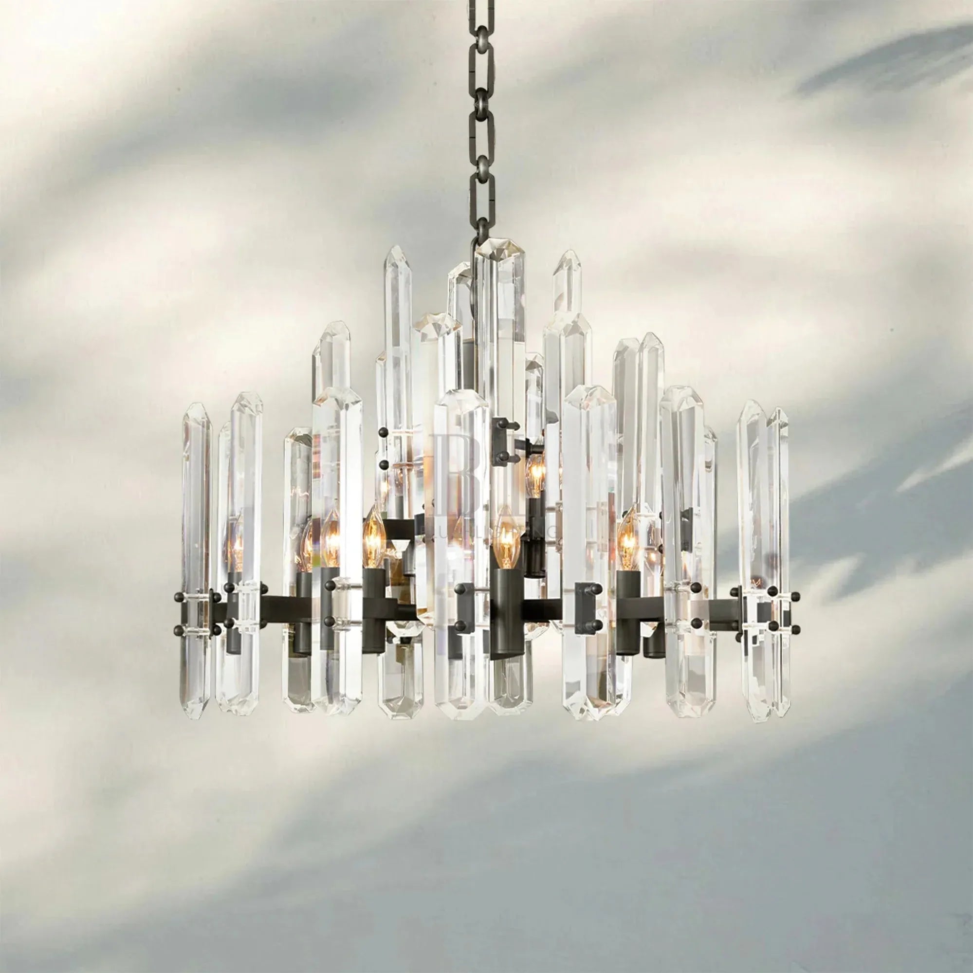 Bonington Crystal Round Chandelier 24'' 36'' 48''-