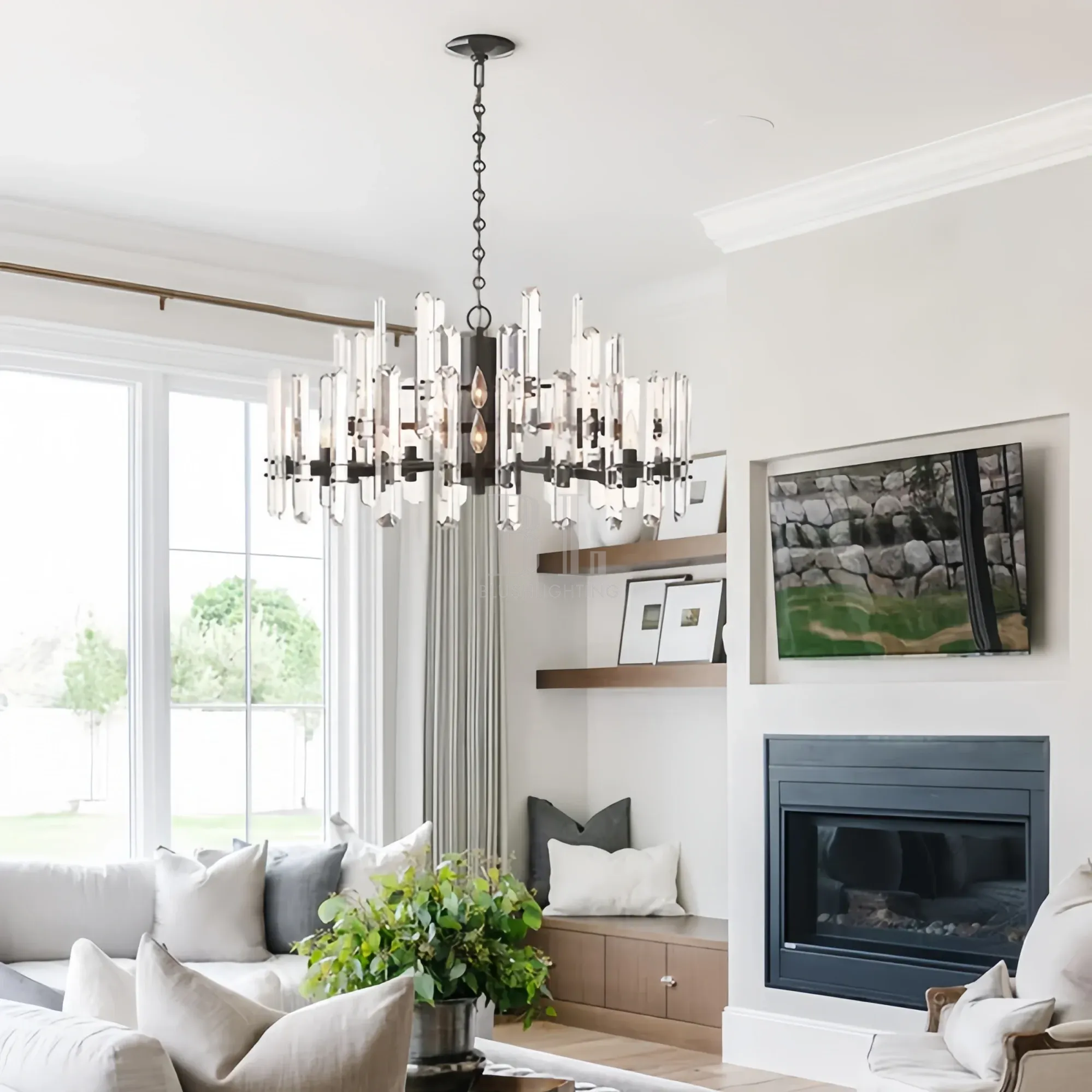 Bonington Crystal Round Chandelier 24'' 36'' 48''-