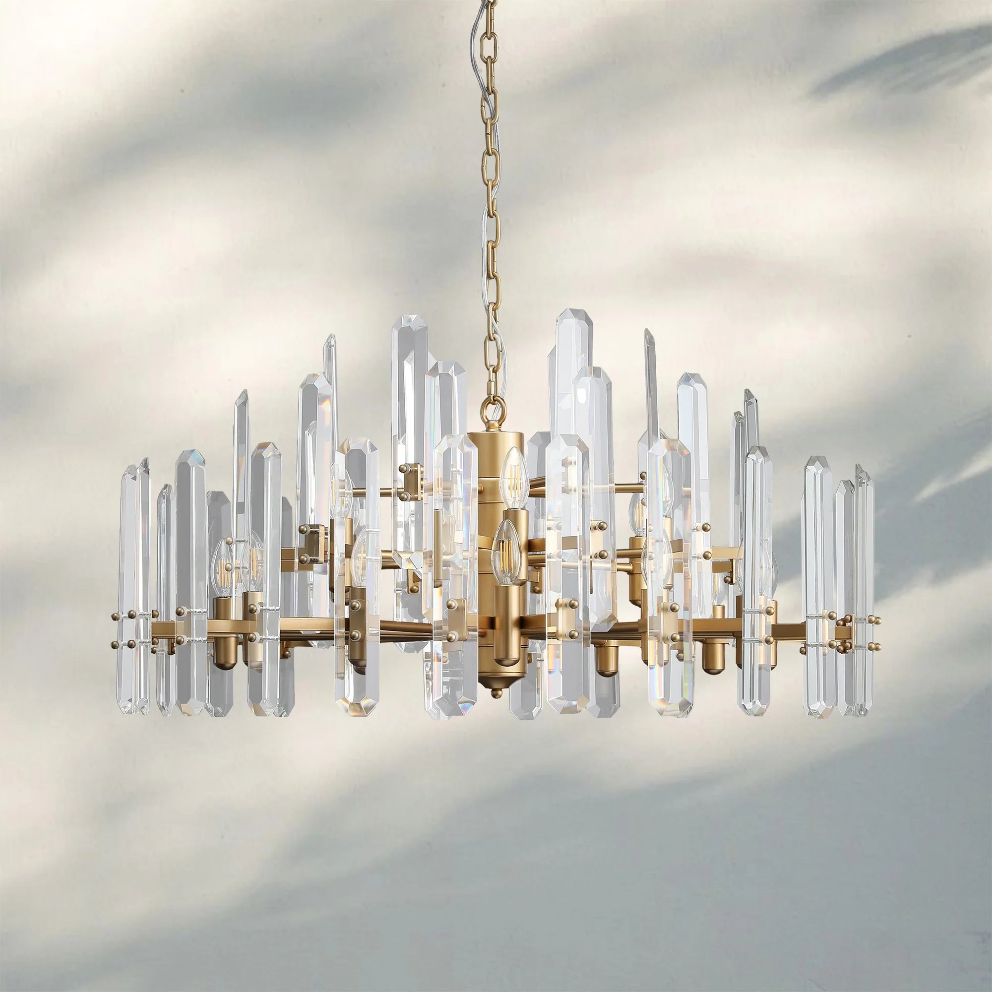 Bonington Crystal Round Chandelier 24'' 36'' 48''-