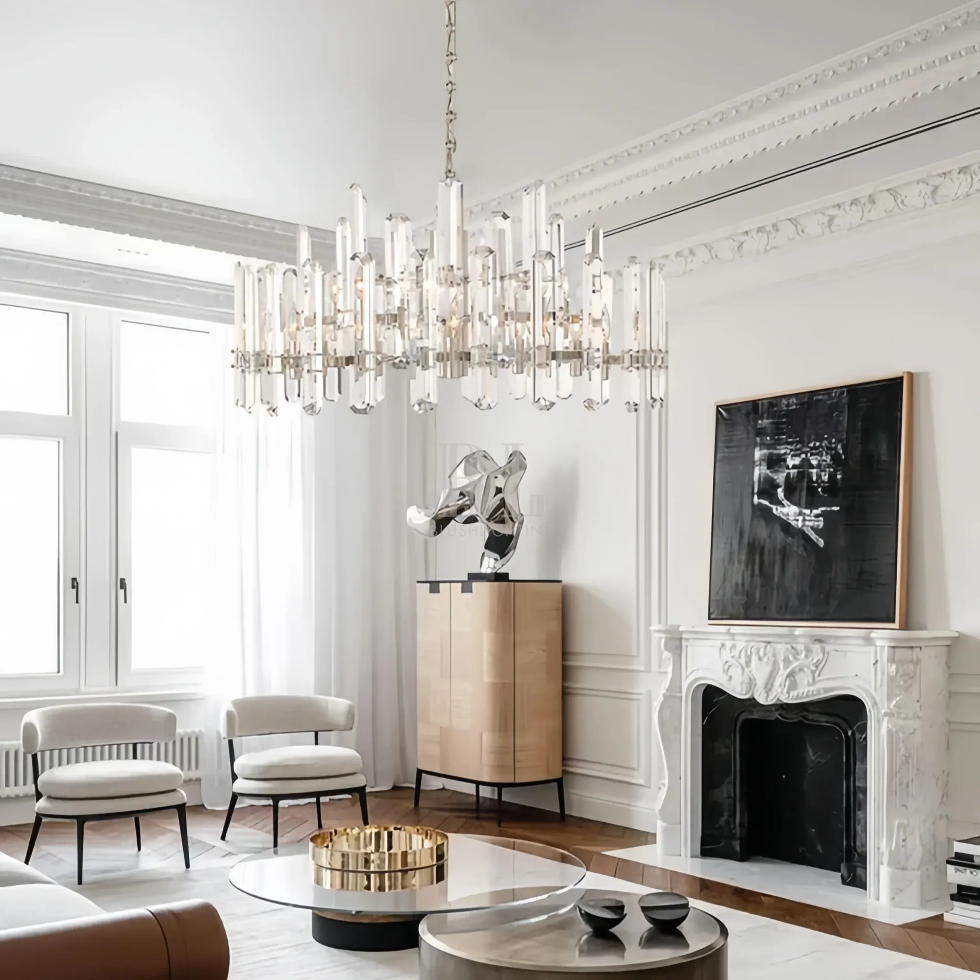 Bonington Crystal Round Chandelier 24'' 36'' 48''-