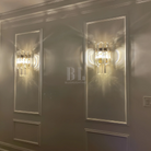 Bonington Crystal Wall Sconce-Brass-