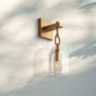 Botany Crystal Cloche Wall Sconce-Lacquered Burnished Brass-