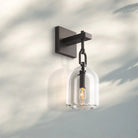 Botany Crystal Cloche Wall Sconce-Bronze-