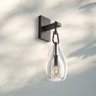 Botany Crystal Flute Wall Sconce-Bronze-