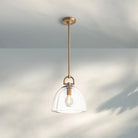 Botany Glass Dome Pendant 10″ 14″ 18″-10''-Polished Nickel-