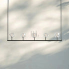Bouble De Crystal Ball Linear Chandelier 48" 60"-Linear: 48'' 5-Light-Clear-Bronze-Blushlighting