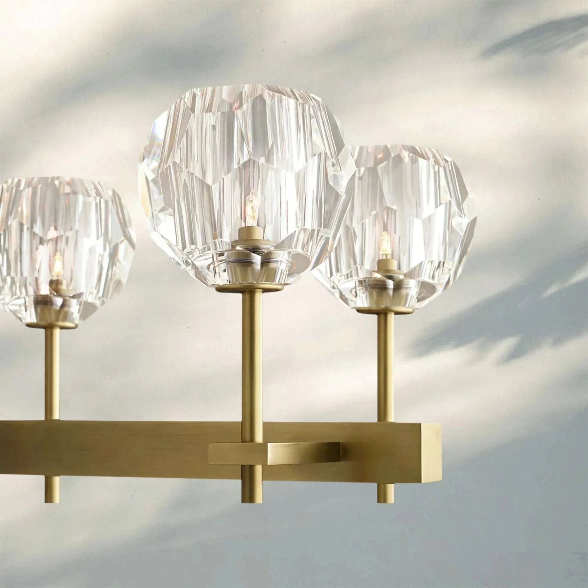 Bouble De Crystal Ball Linear Chandelier 48" 60"-Blushlighting