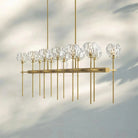 Bouble De Crystal Ball Linear Chandelier 48" 60"-Blushlighting
