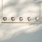 Bouble De Crystal Ball Linear Chandelier 48" 60"-Linear: 48'' 5-Light-Smoke-Brass-Blushlighting