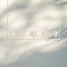 Bouble De Crystal Ball Linear Chandelier 48" 60"-Linear: 60'' 6-Light-Clear-Nickel-Blushlighting