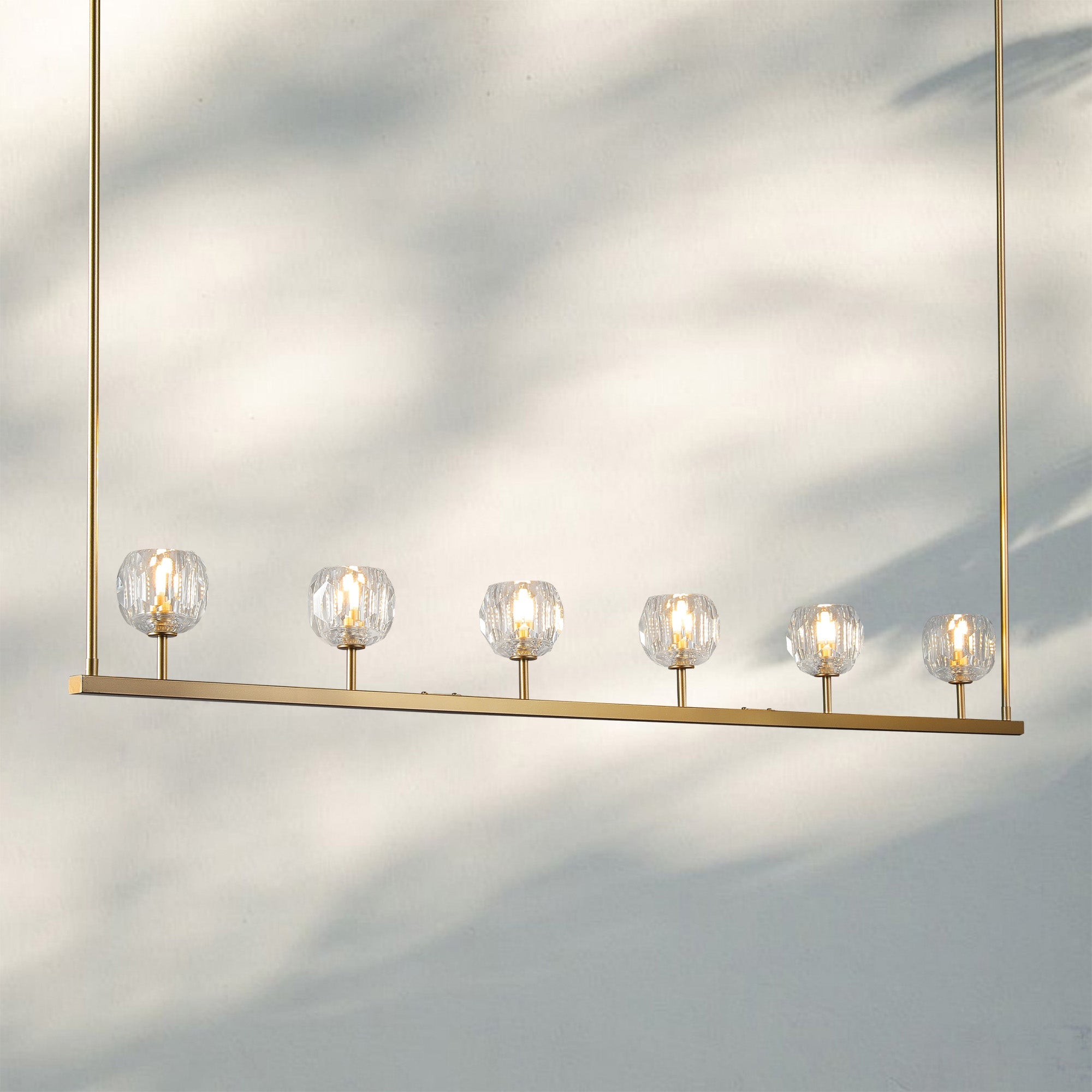 Bouble De Crystal Ball Linear Chandelier 48” 60"-