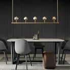 Bouble De Crystal Ball Linear Chandelier 48" 60"-Blushlighting