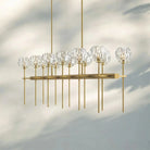 Bouble De Crystal Ball Linear Chandelier 48" 60"-Blushlighting