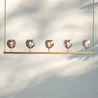 Bouble De Crystal Ball Linear Chandelier 48" 60"-Linear: 48'' 5-Light-Smoke-Brass-Blushlighting