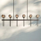 Bouble De Crystal Ball Linear Chandelier 48" 60"-Double Linear: 60'' 12-Light-Smoke-Bronze-Blushlighting