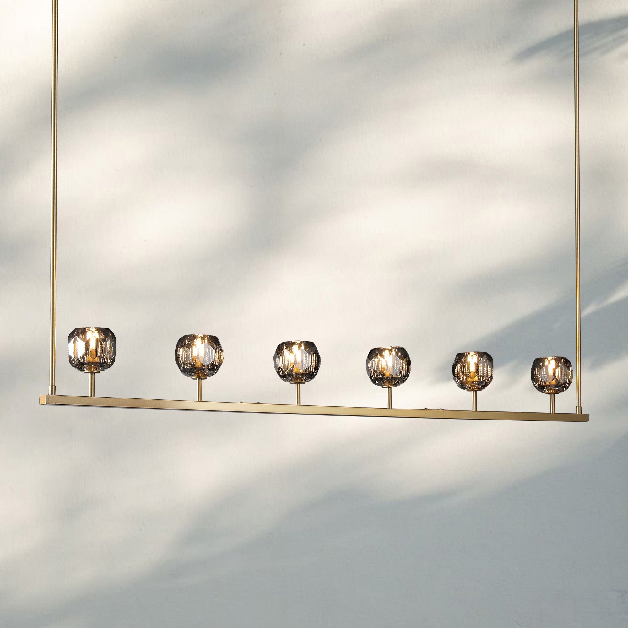 Bouble De Crystal Ball Linear Chandelier 48” 60"-