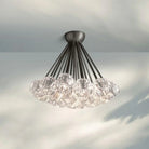 Bouble De Crystal Cluster Flushmount 24''-Black-Clear-Blushlighting