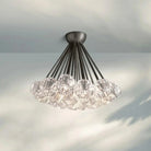 Bouble De Crystal Cluster Flushmount 24''-Black-Clear-Blushlighting