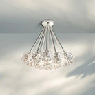 Bouble De Crystal Cluster Flushmount 24''-Nickel-Clear-Blushlighting