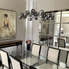 Bouble De Crystal Round Chandelier-Round 36'': 18-Light-Nickel-Smoke-Blushlighting