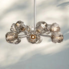 Bouble De Crystal Round Chandelier-Round 24'': 12-Light-Nickel-Smoke-Blushlighting