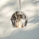 Bouble De Crystal Pendant Light-Nickel-Smoke-Cord-Blushlighting