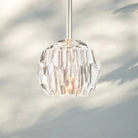 Bouble De Crystal Pendant Light-Nickel-Clear-Cord-Blushlighting