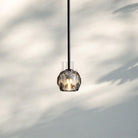 Bouble De Crystal Pendant Light-Black-Smoke-Cord