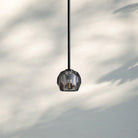 Bouble De Crystal Pendant Light-Black-Smoke-Rod