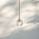 Bouble De Crystal Pendant Light-Brass-Clear-Rod