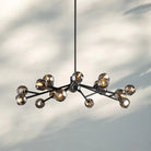 Bouble De Crystal Round Chandelier-Round 36'': 18-Light-Bronze-Smoke-Blushlighting