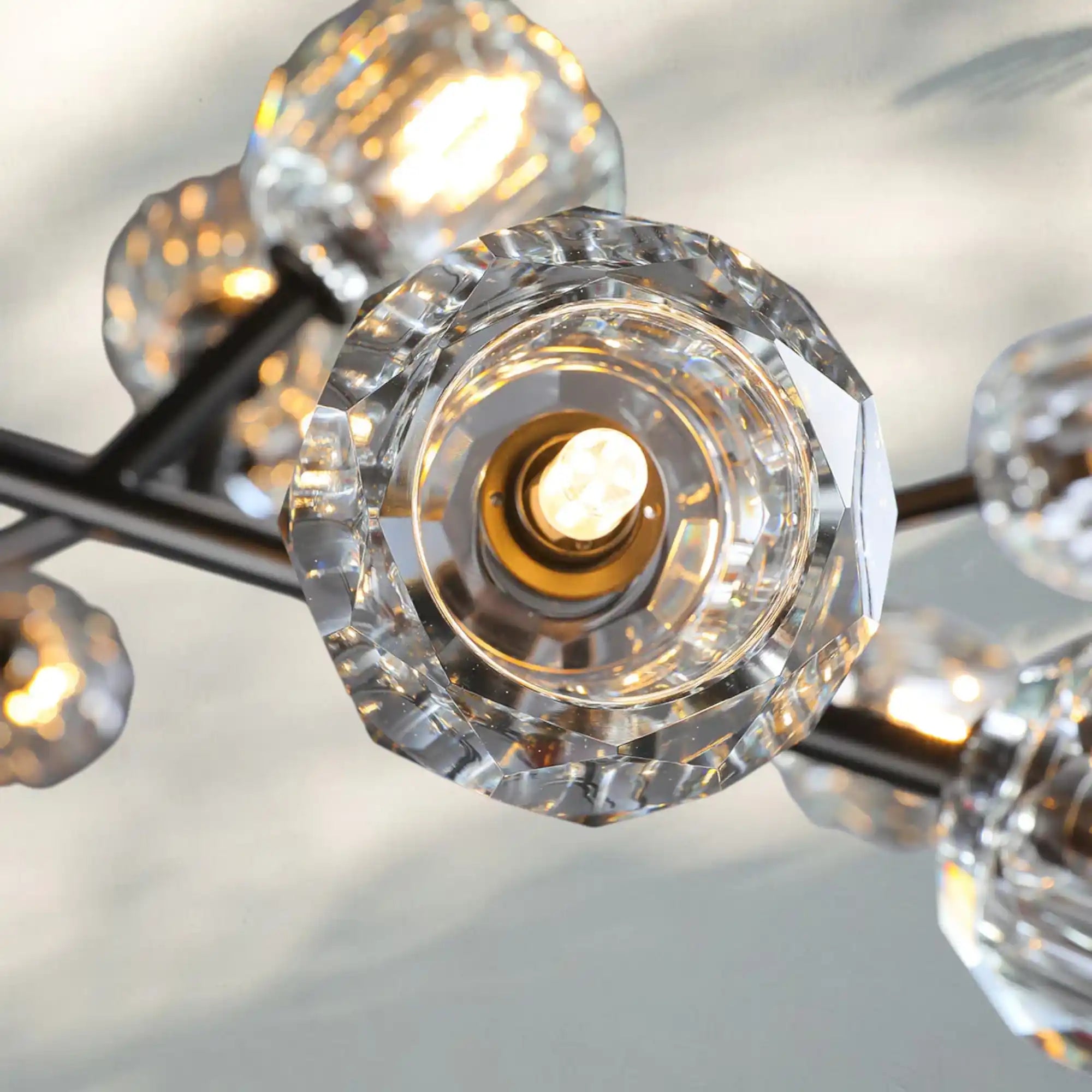 Bouble De Crystal Round Chandelier-Blushlighting