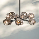 Bouble De Crystal Round Chandelier-Round 24'': 12-Light-Bronze-Smoke-Blushlighting