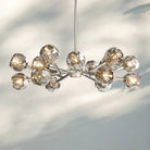Bouble De Crystal Round Chandelier-Round 48'': 18-Light-Nickel-Smoke-Blushlighting