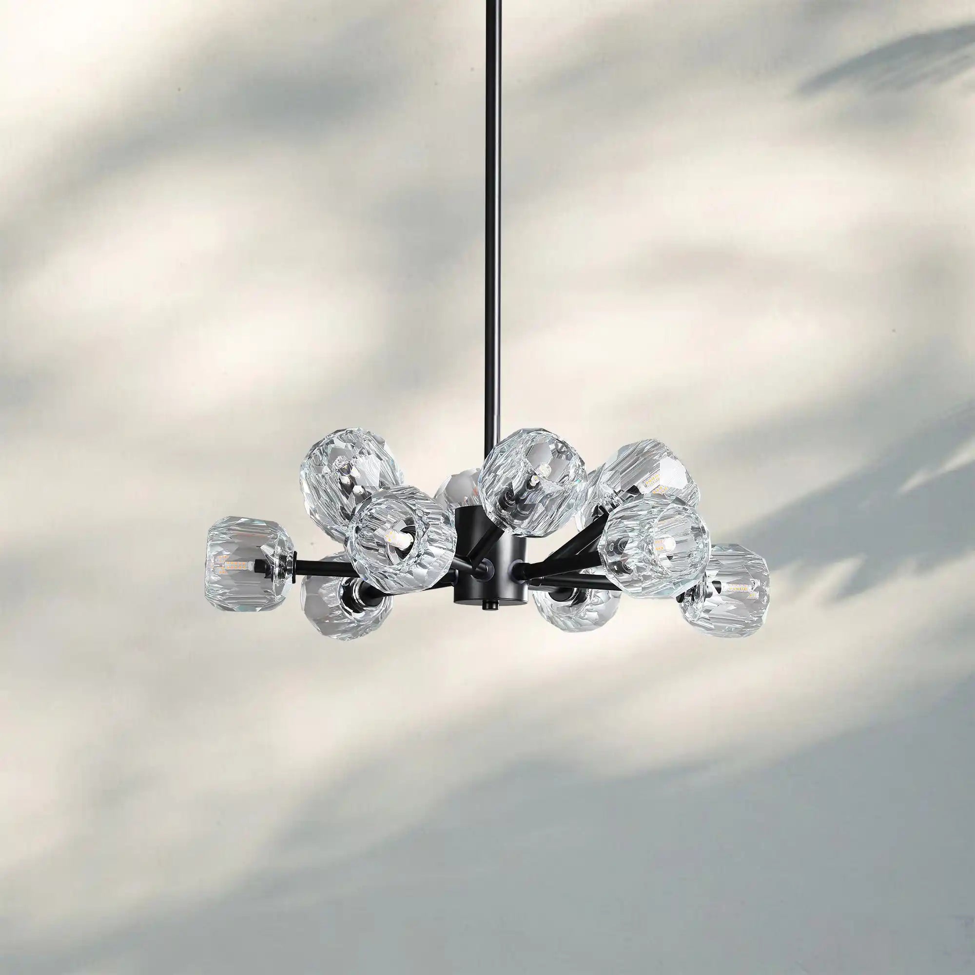 Bouble De Crystal Round Chandelier-Blushlighting