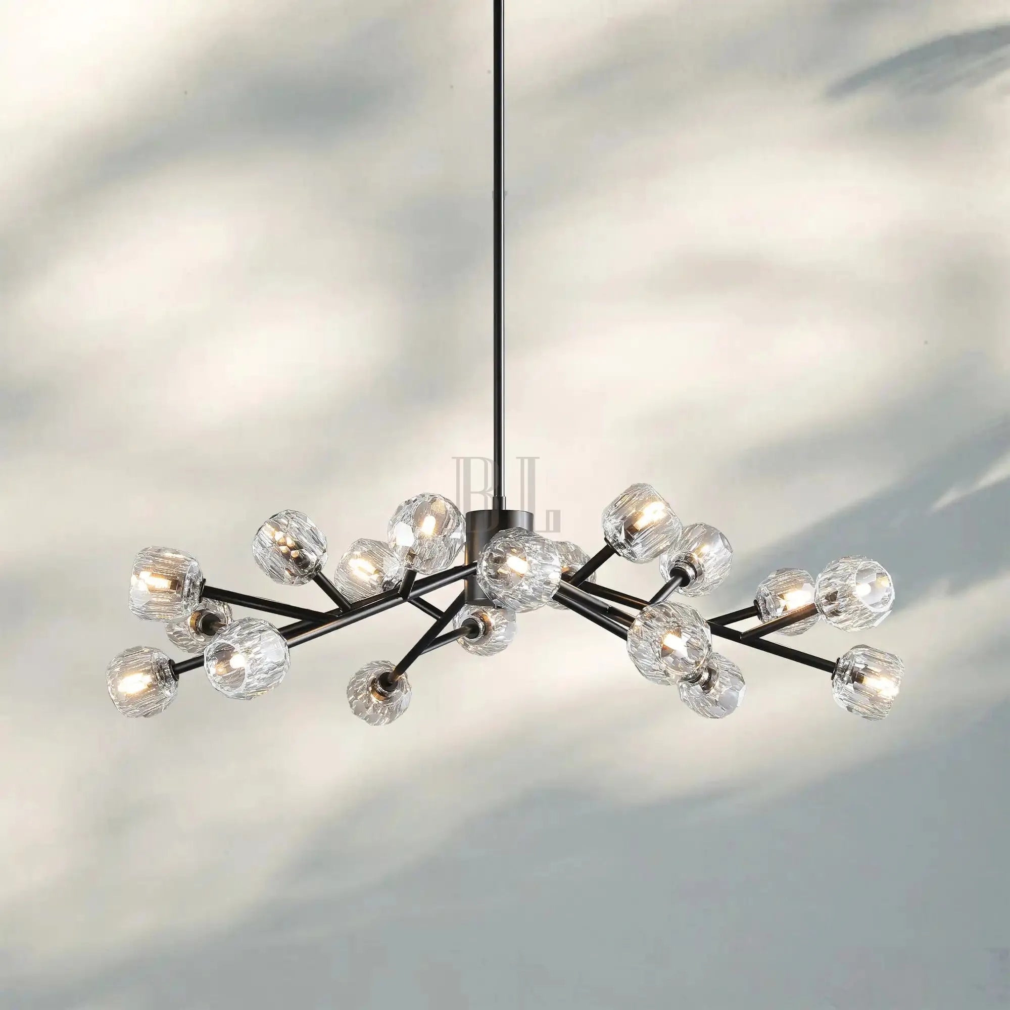 Bouble De Crystal Round Chandelier-Blushlighting