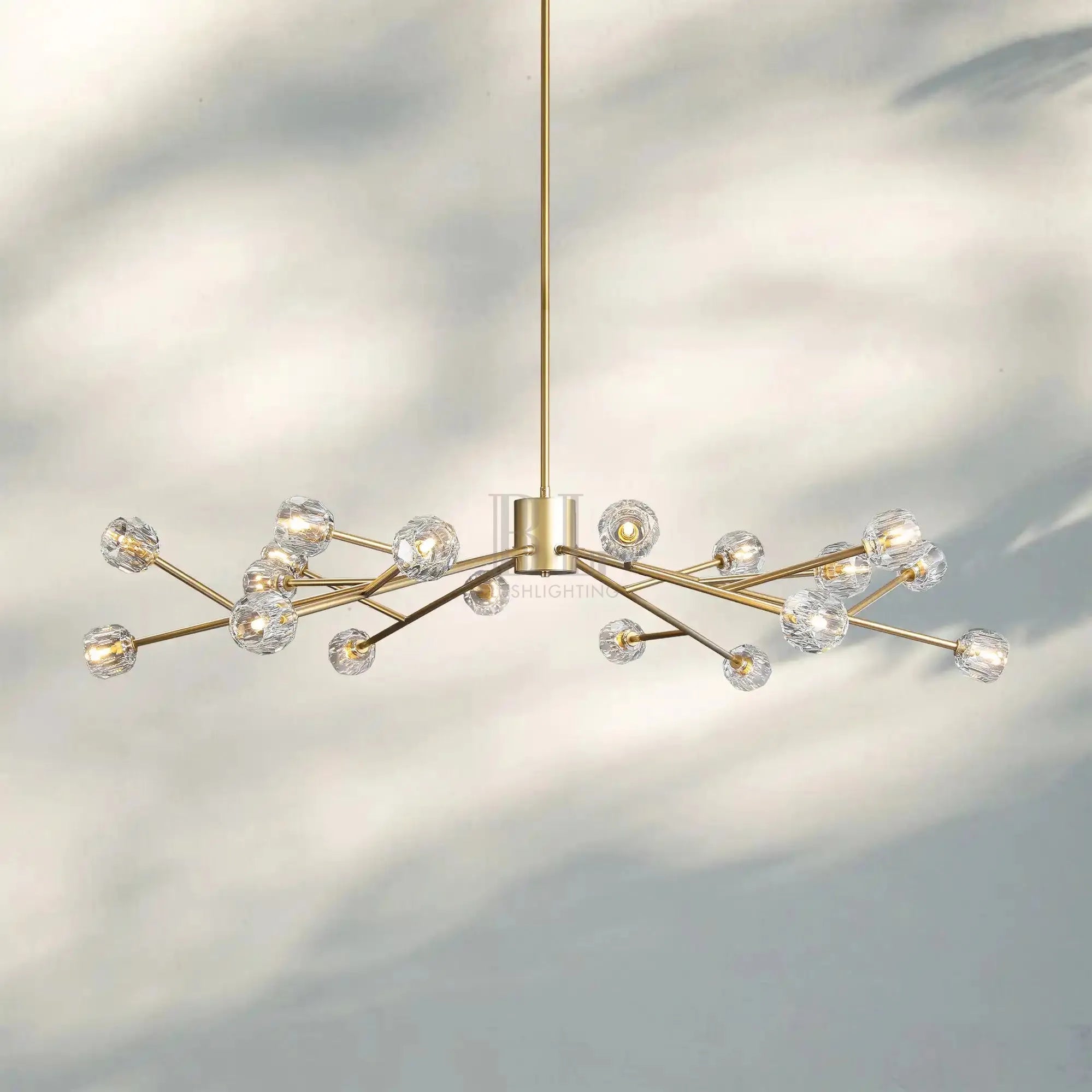 Bouble De Crystal Round Chandelier-Blushlighting