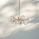 Bouble De Crystal Round Chandelier-Round 24'': 12-Light-Brass-Clear-Blushlighting