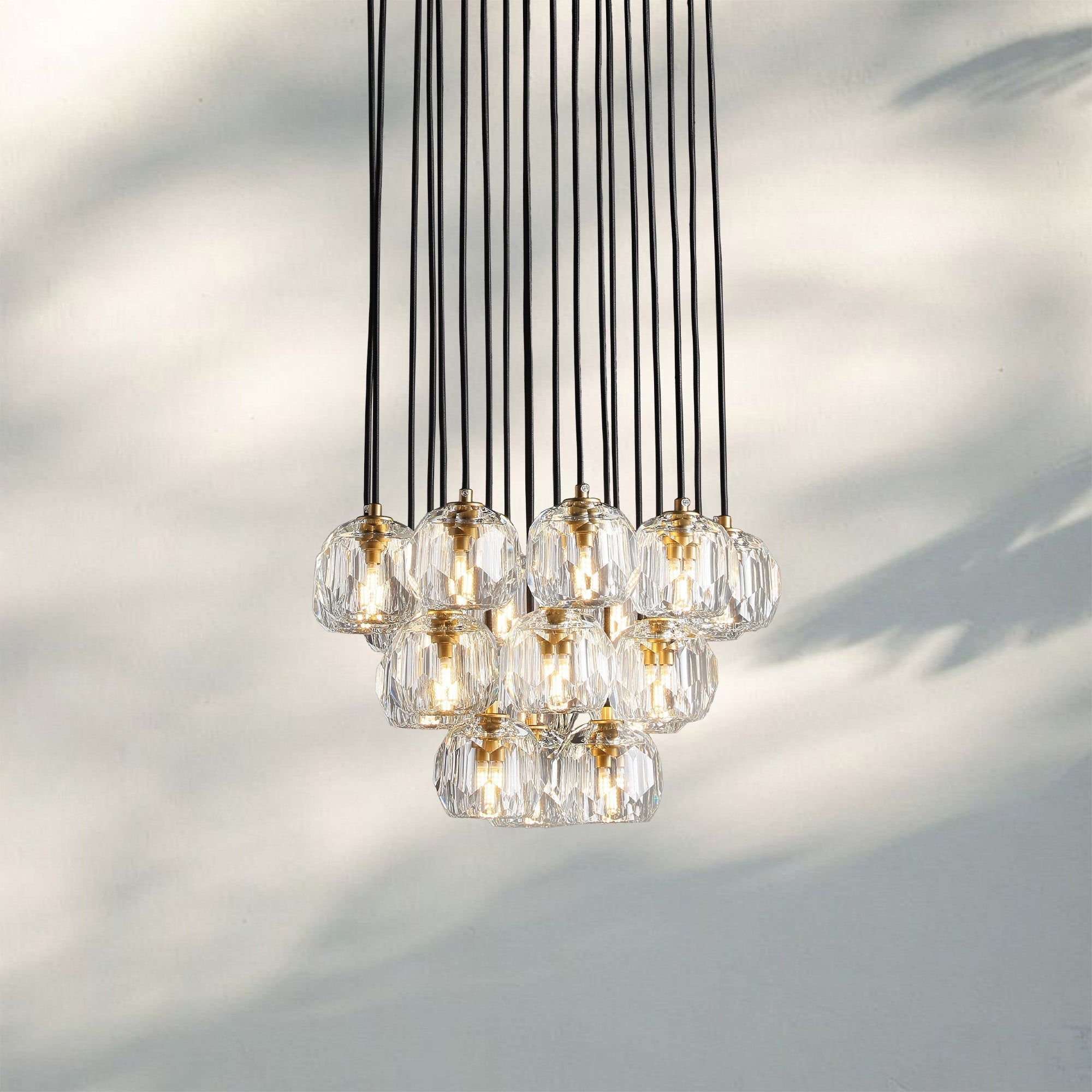 Bouble De Crystal Round Cluster Chandelier-
