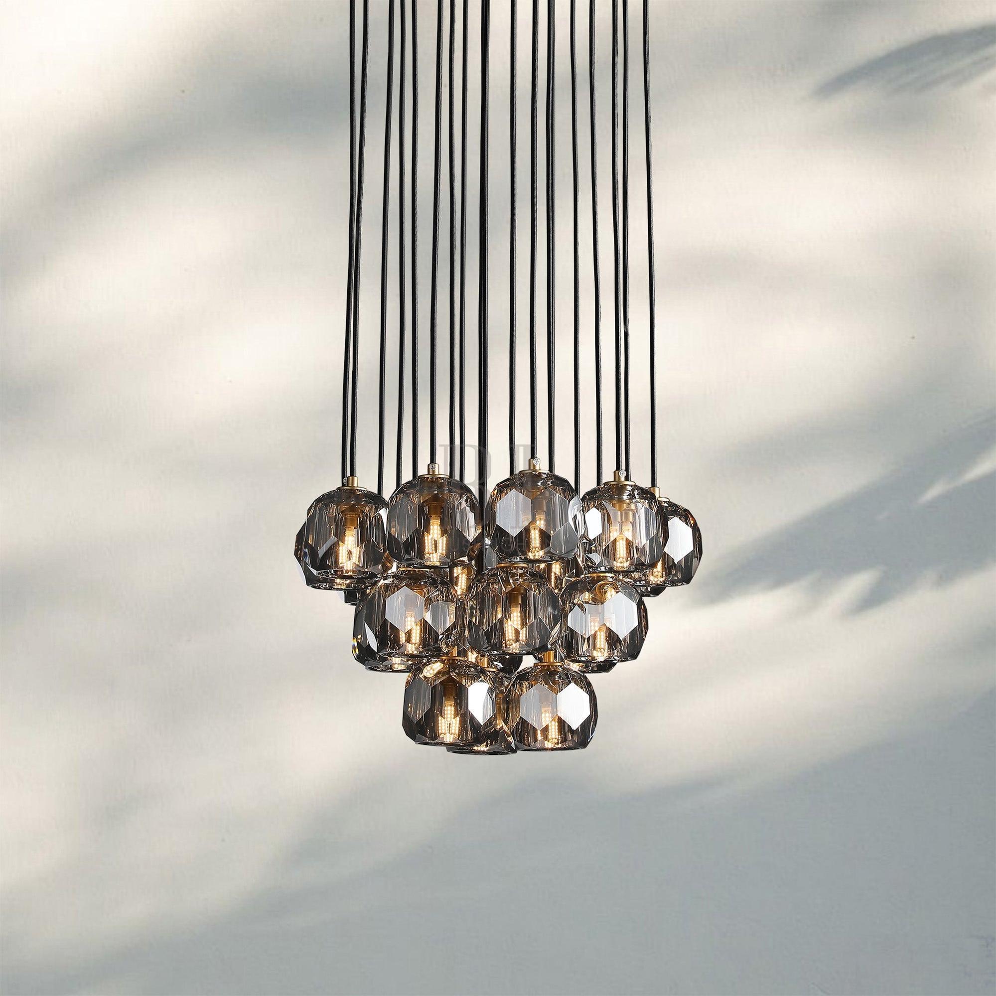 Bouble De Crystal Round Cluster Chandelier-