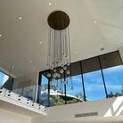 Bouble De Crystal Round Cluster Chandelier-Blushlighting