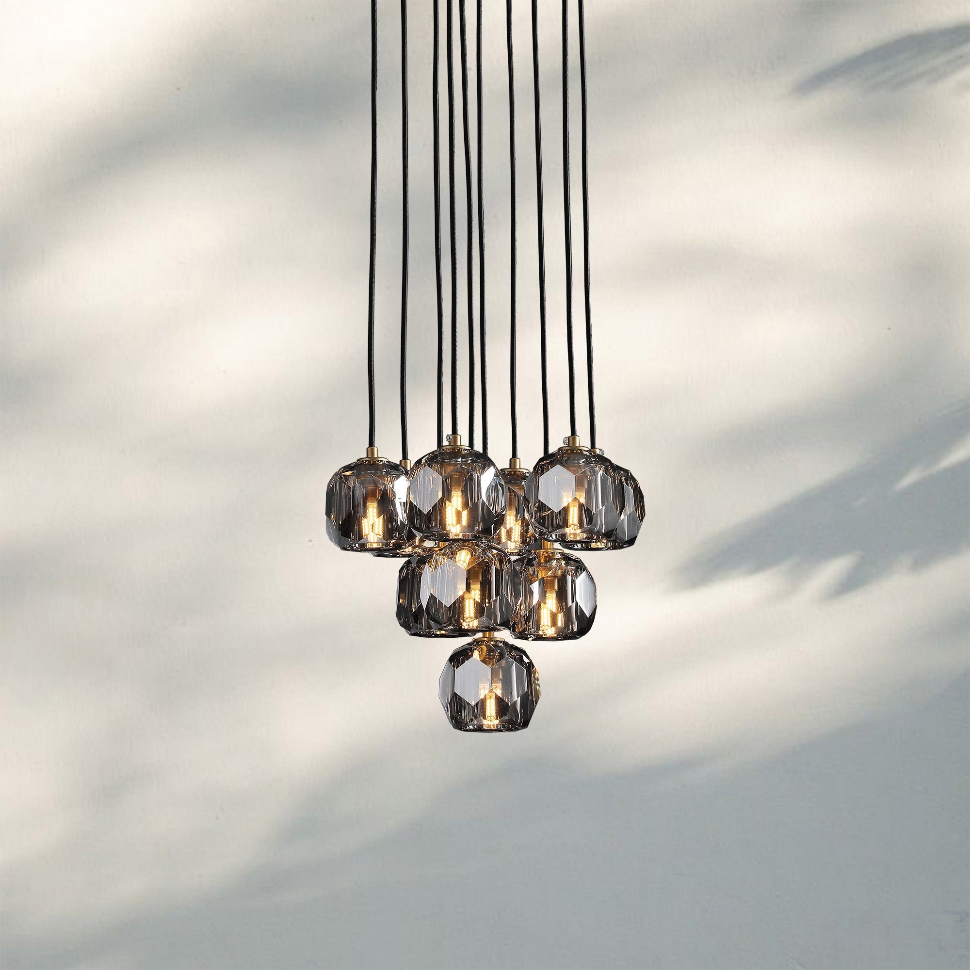 Bouble De Crystal Round Cluster Chandelier-