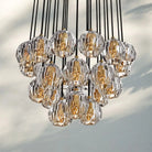 Bouble De Crystal Round Cluster Chandelier-Blushlighting