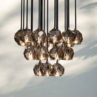 Bouble De Crystal Round Cluster Chandelier-Blushlighting